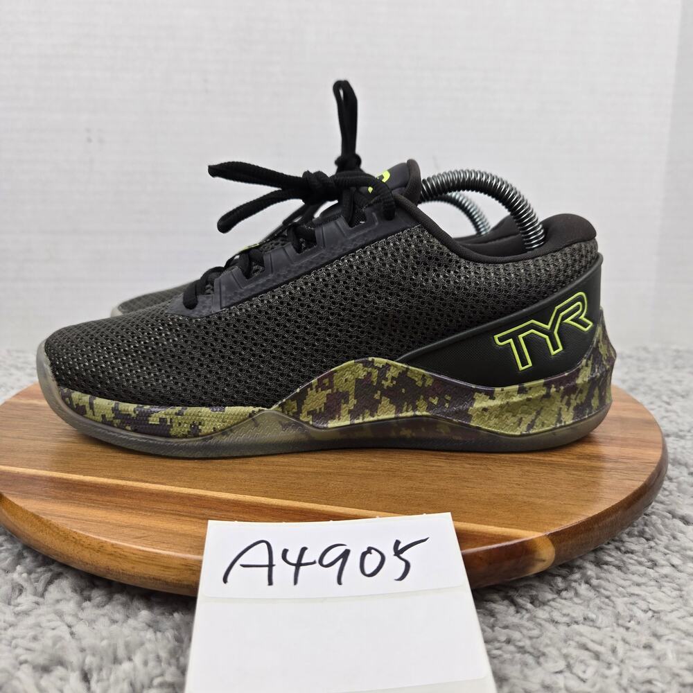 TYR Womens 8 CXT-2 Trainer Black Green Camo Low Top Athletic Gym Training Shoe